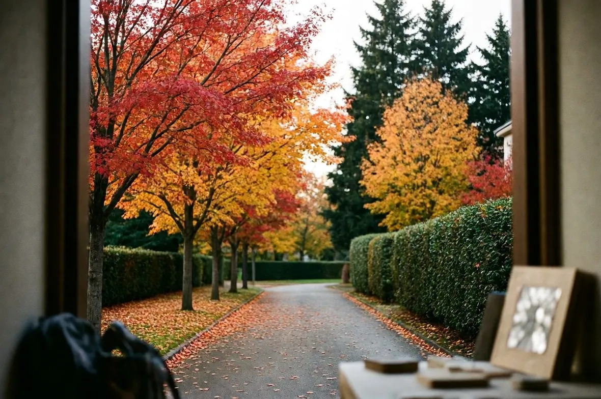 Alberi caducifoglie in autunno