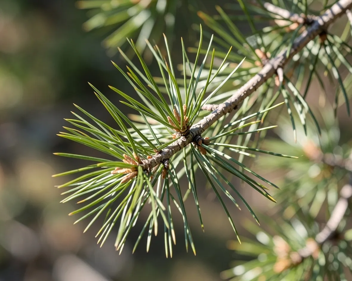 Ramo di un albero resinoso