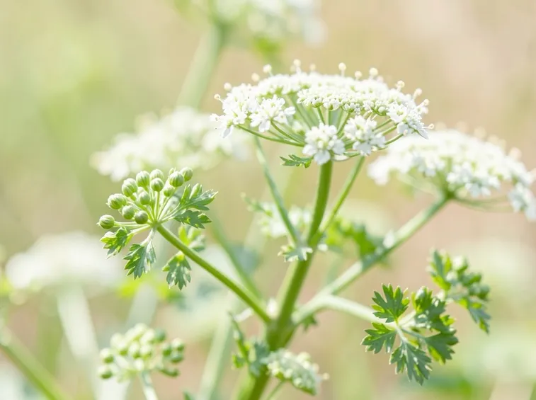 Pianta con frutti di coriandolo