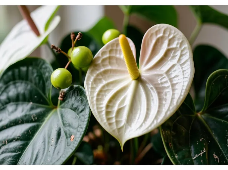 Fiore di Anthurium bianco