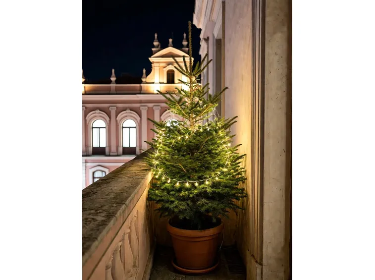 Abete illuminato per Natale