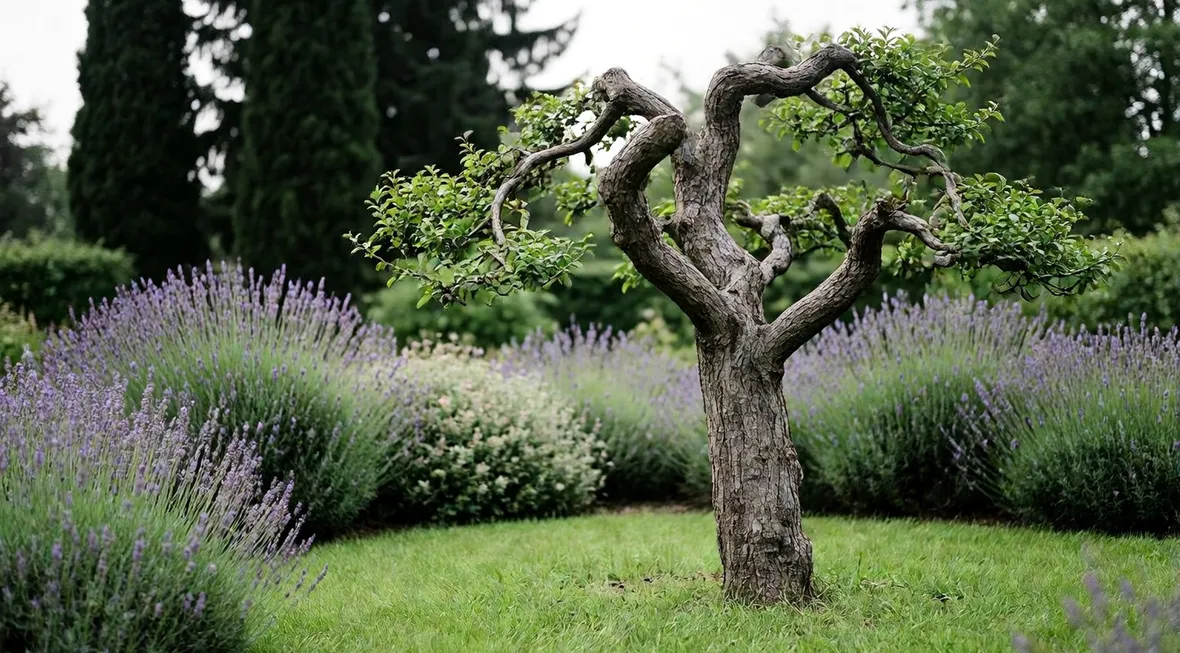 Giardino con alberi