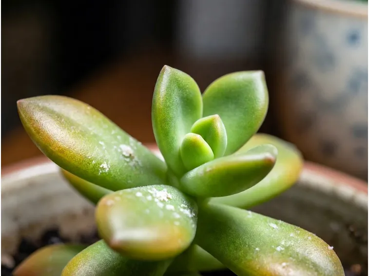 Esemplare pianta grassa colpita parassiti