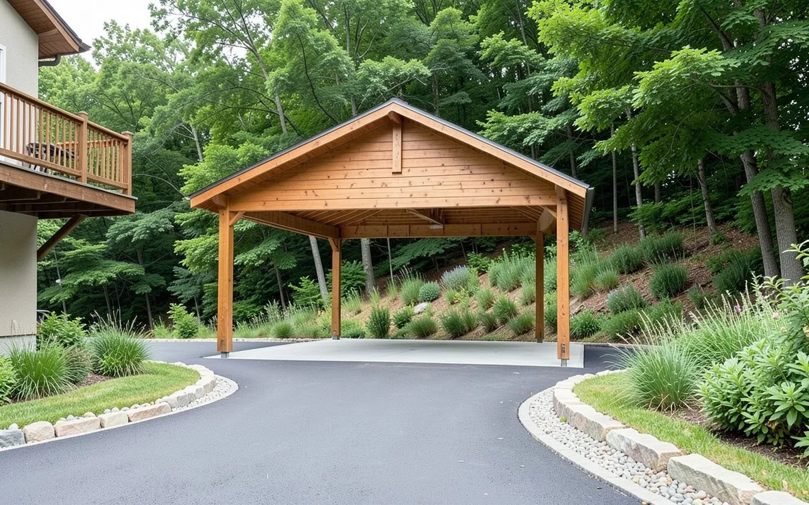 Carport legno