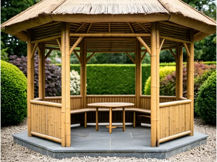 Esempio di gazebo in bambù