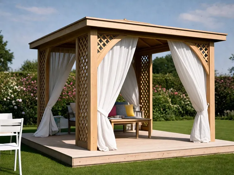 Griglia legno gazebo