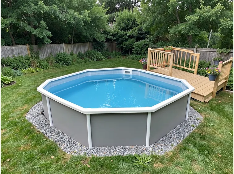 Esempio di piscina con struttura in pvc