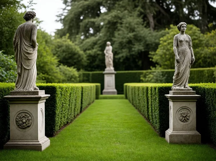 Due statue da giardino