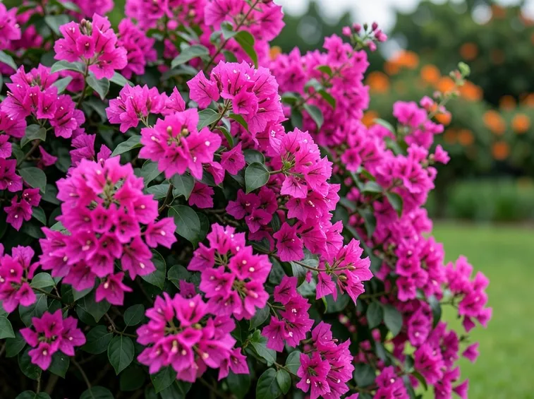 Cespugli di bouganvillea in giardino