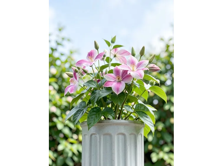 Clematis in vaso