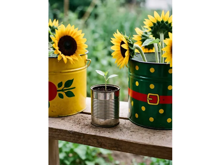 Simpatici girasoli in vaso
