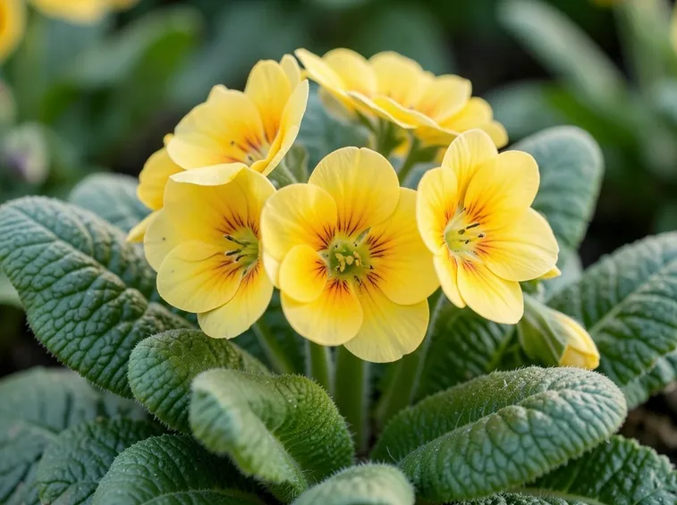 Esemplare di primula gialla