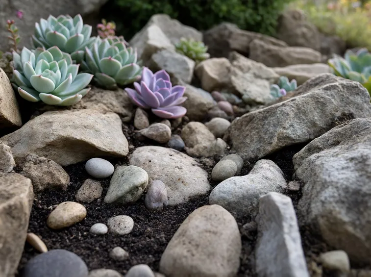 Angolo di giardino roccioso