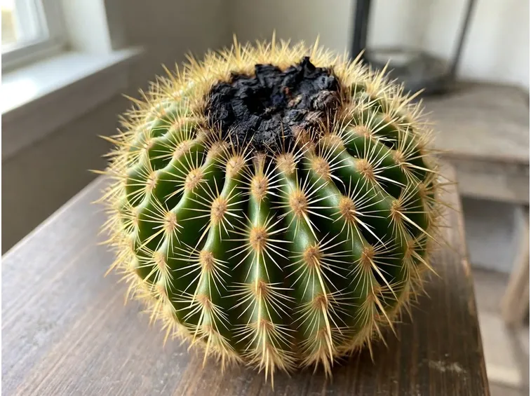 Cactus con marciume alla sommità
