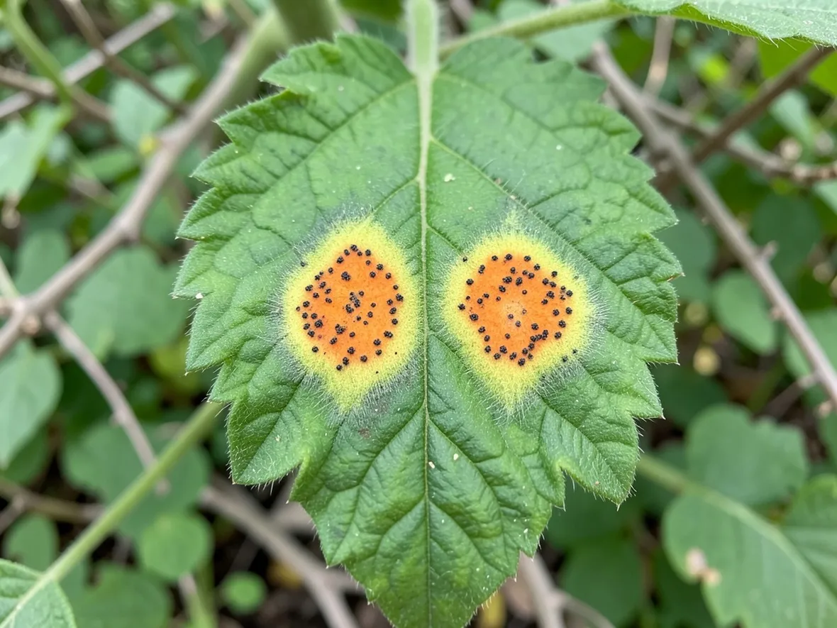 Foglia colpita dalla Peronospora
