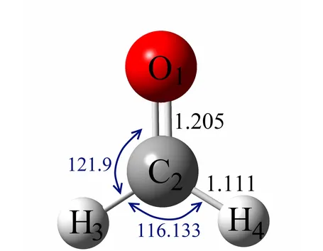 Struttura molecolare della formaldeide