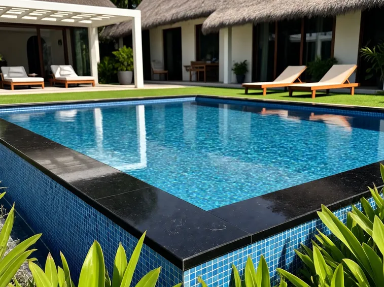 Piscina con rivestimento a mosaico
