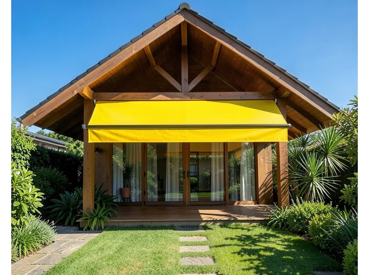 tenda da sole gialla