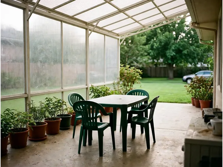 Zona esterna con tende in PVC