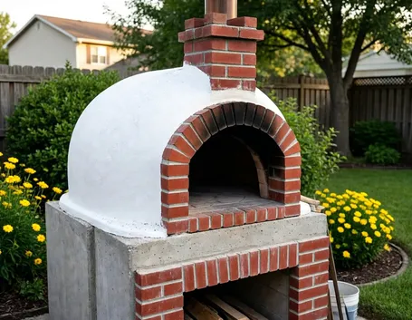 Forno in muratura autocostruito