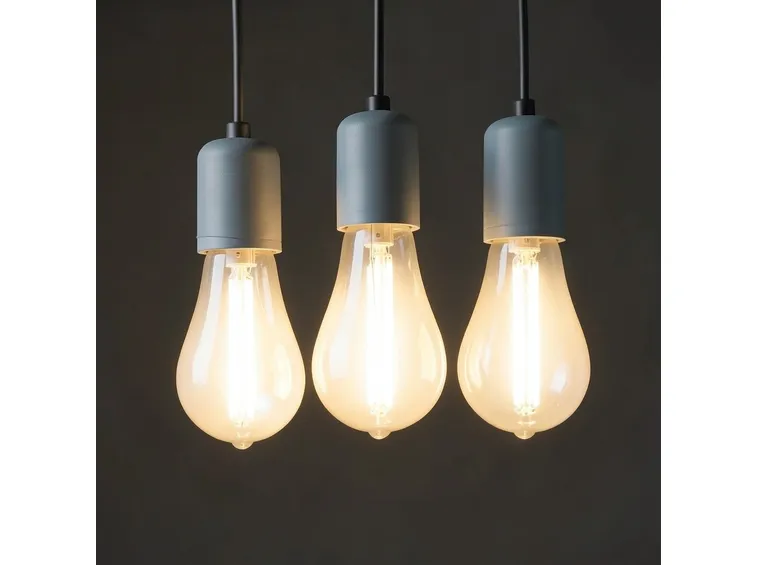 Lampadine a fluorescenza accese