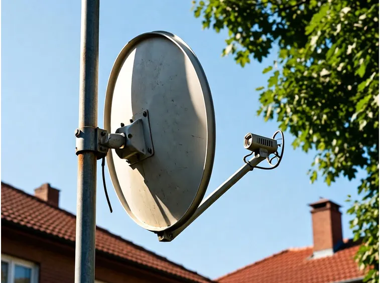 Antenna parabolica su edificio
