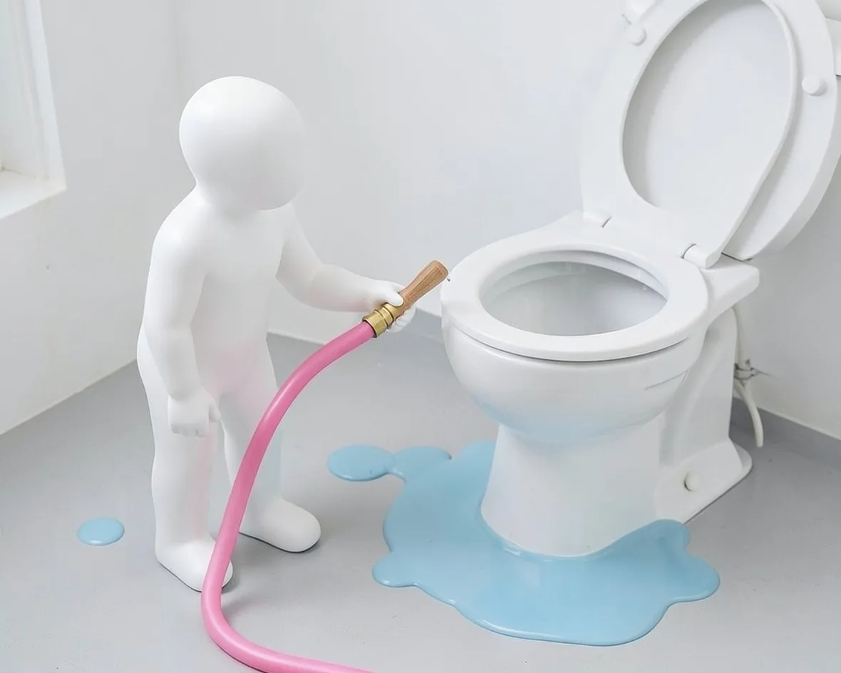 Cassetta dell'acqua svuotata per la riparazione
