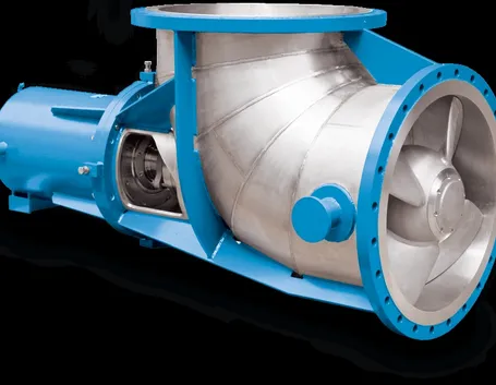Sezione di una pompa di circolazione centrifuga