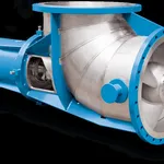 Sezione di una pompa di circolazione centrifuga