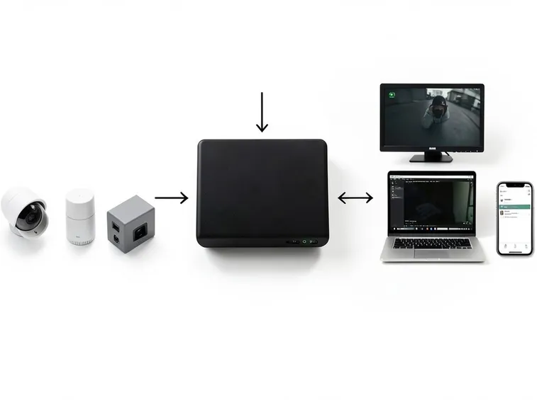Schema di videosorveglianza CCTV IP