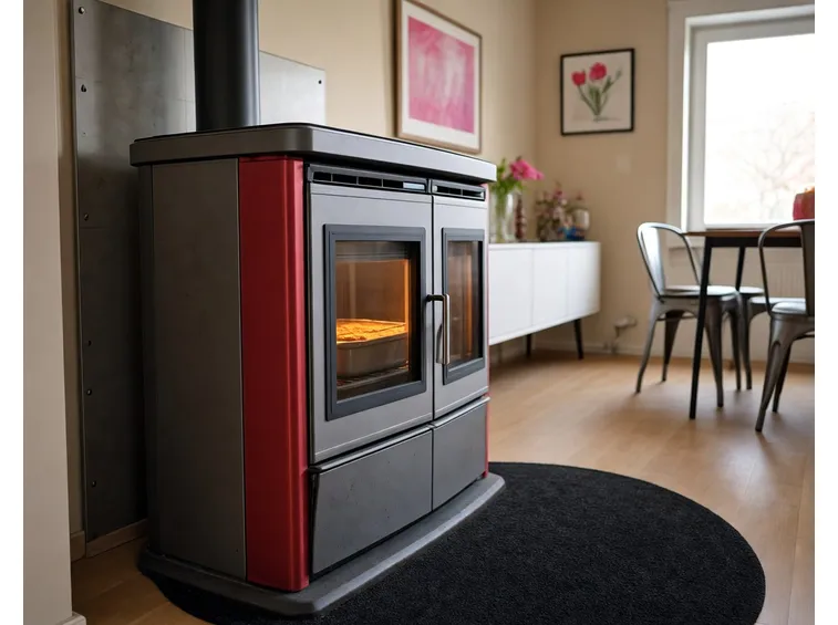 Stufa a legna con forno