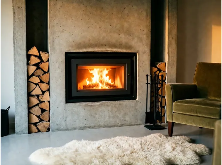 Termostufa a legna incassata