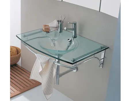 lavabo in cristallo minimale
