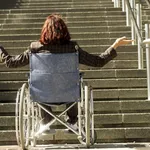 Un disabile e le scale
