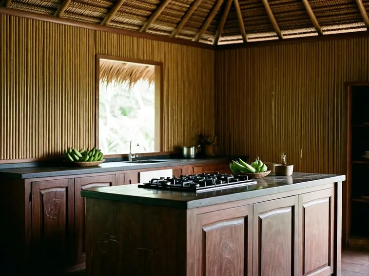 Interno di casa in bamboo