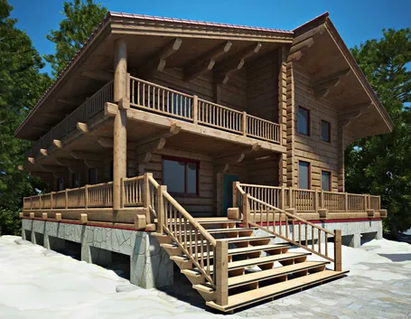 Casa in legno tradizionale