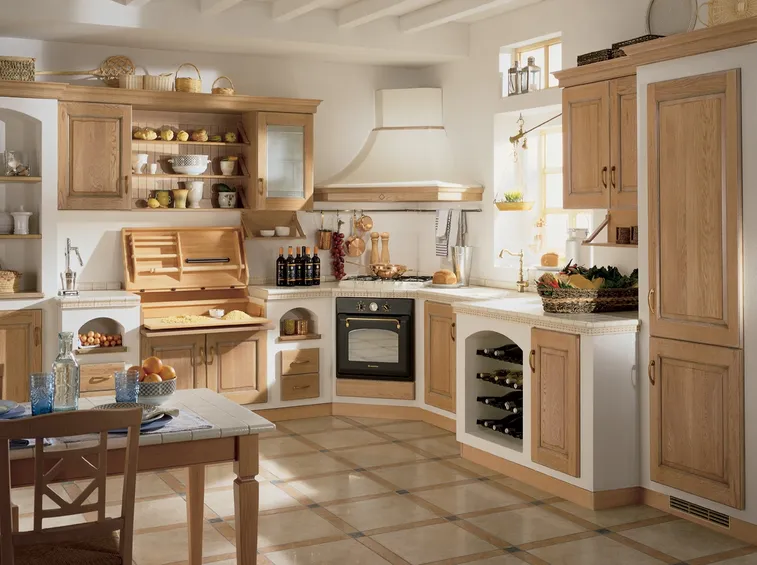 Cucina rustica legno