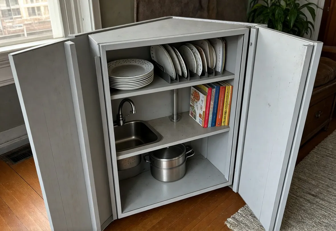 Esempio di cucina a scomparsa