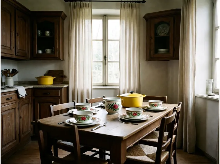 Tavolo in legno per cucine country