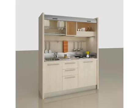 Cucina monoblocco con serrandina