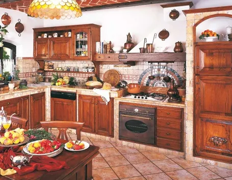 Esempio di una cucina in muratura