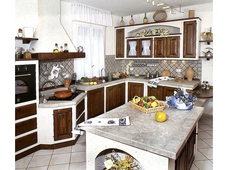 Cucina in muratura con isola