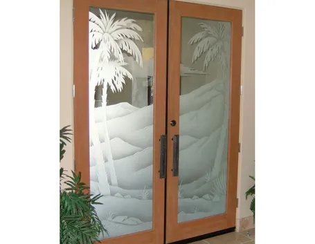 Porta vetro decorata