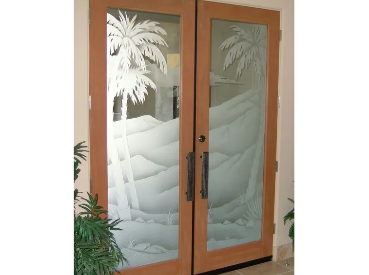 Porta vetro decorata
