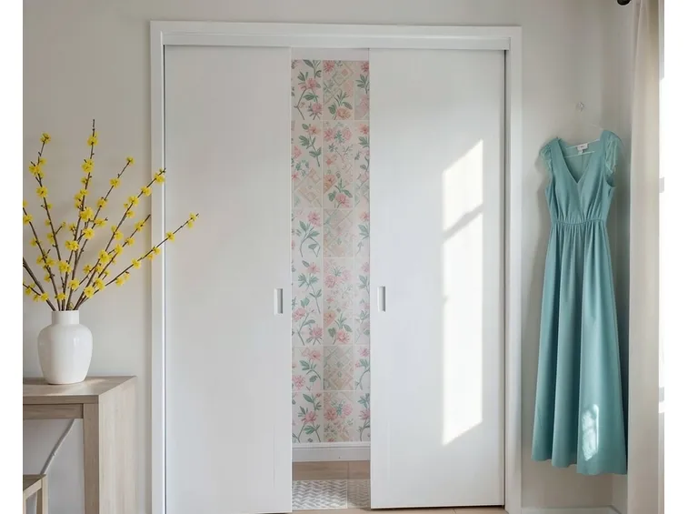 Porta scorrevole decorata a fantasia