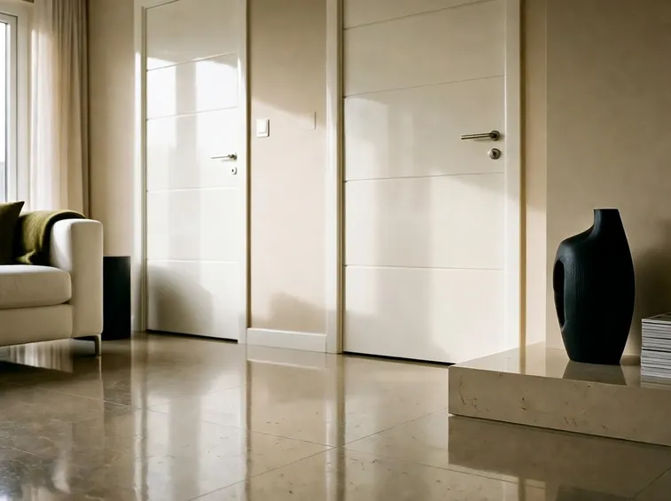 Porte interne laccate per living moderno