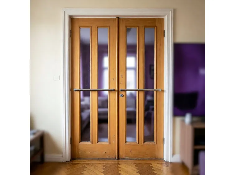 Porta in legno e vetro