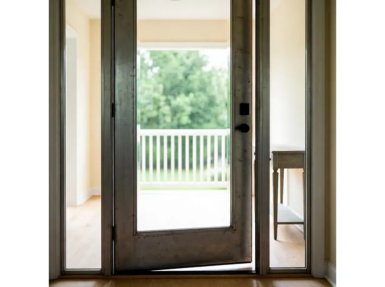 Porta in legno e vetro