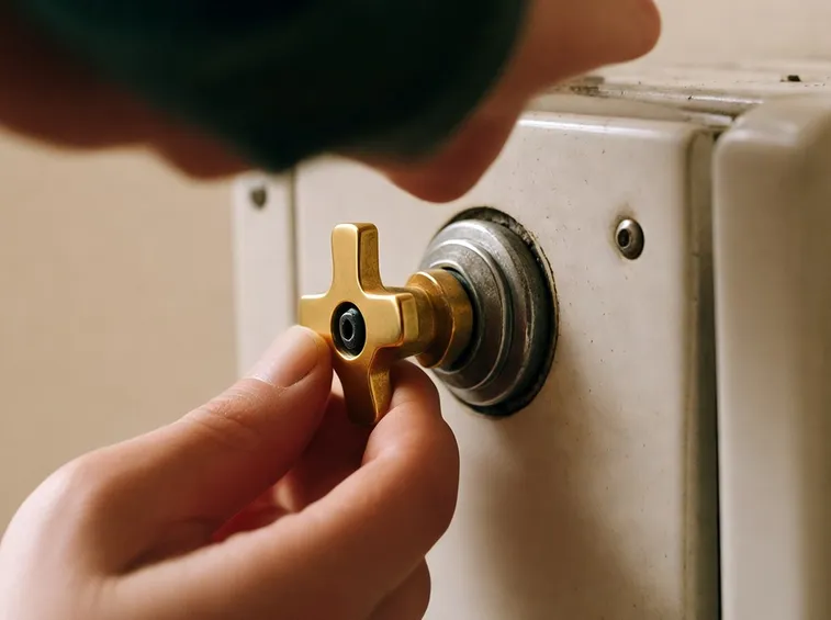 Azione sullo sfiatatoio del termosifone