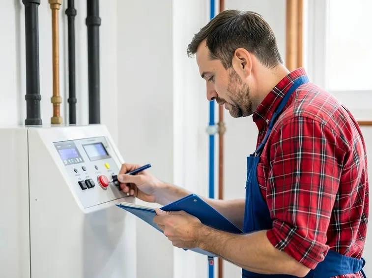 Tecnico che certifica sostituzione caldaia